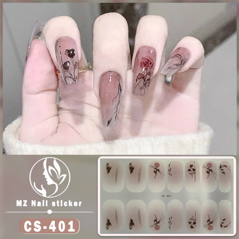 Gold Foil Flakes - 1 Blatt 3D Goldfolie Semi-Cured Gel-Nagelaufkleber