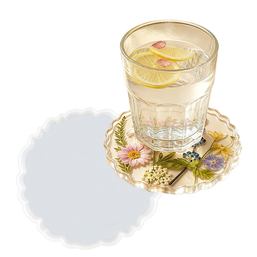 Flower Preservation Resin - S0325 DIY Kristall-Epoxidharz Untersetzer Silikonform mit