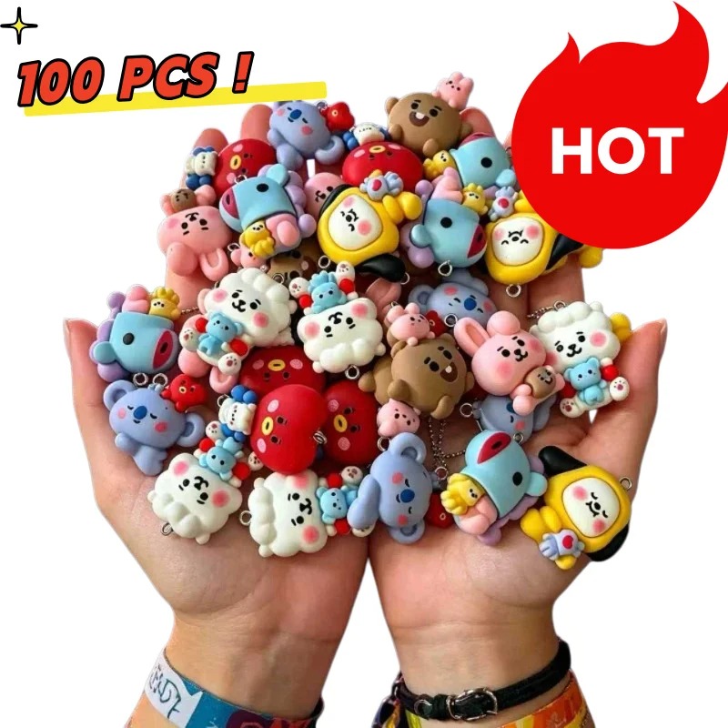 7 Stück BT21 Harz-Cartoon-Anhä – Resin Crafts Diy Bewertung und Preis
